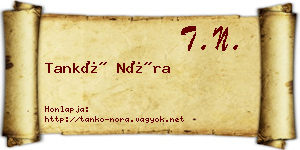 Tankó Nóra névjegykártya